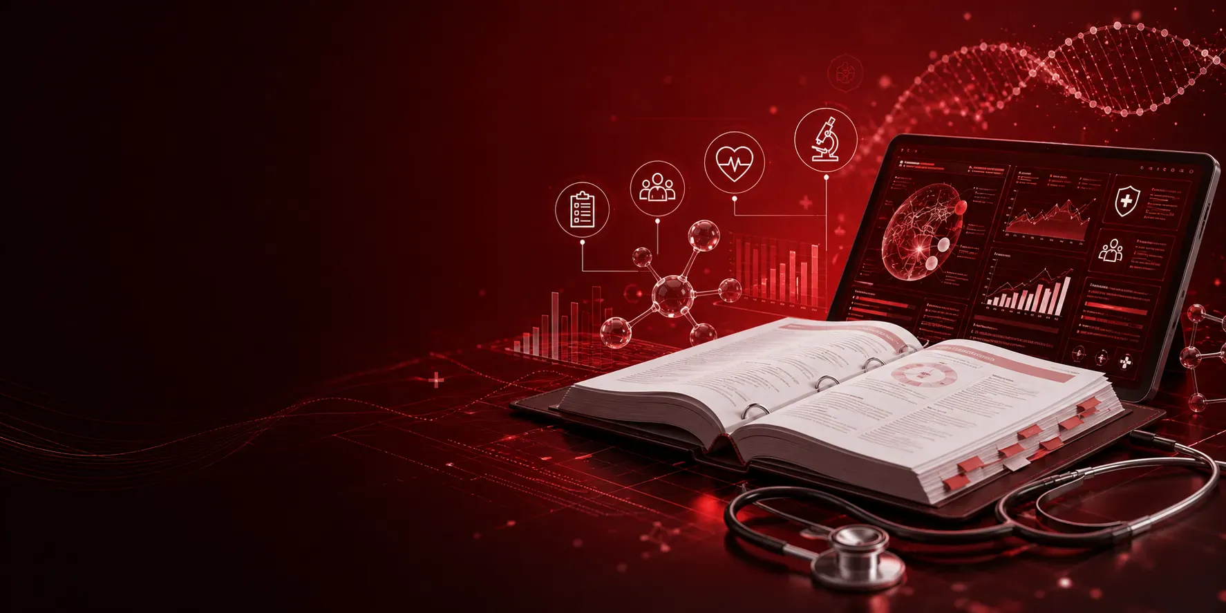 Clinical reference materials and professional healthcare education dashboard