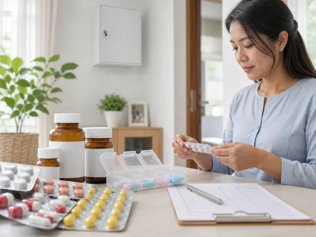 Keeping medicines safe and organised at home illustration