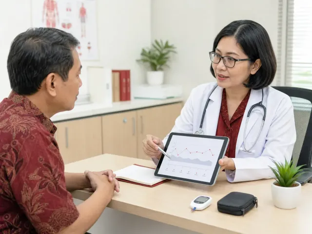 Practical points for reviewing blood sugar monitoring in clinic illustration