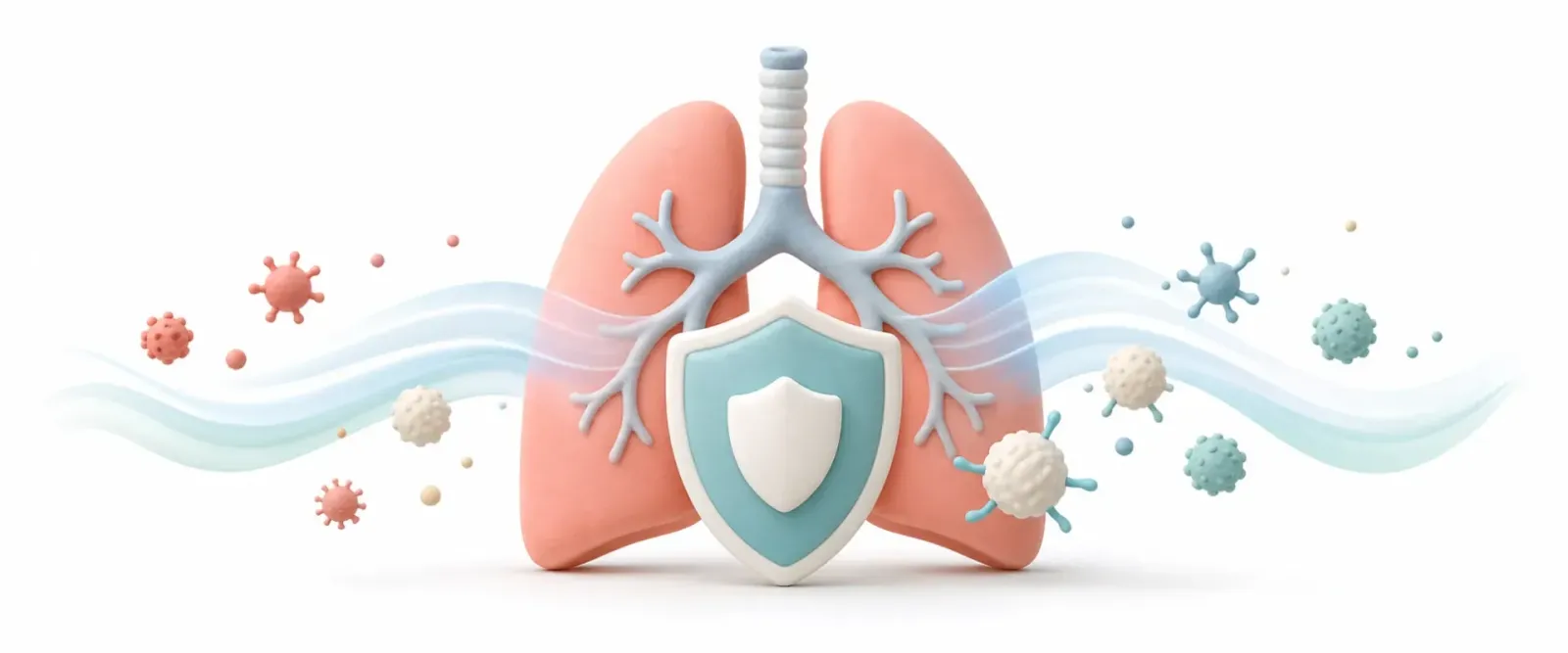 Lower respiratory tract infection medical illustration