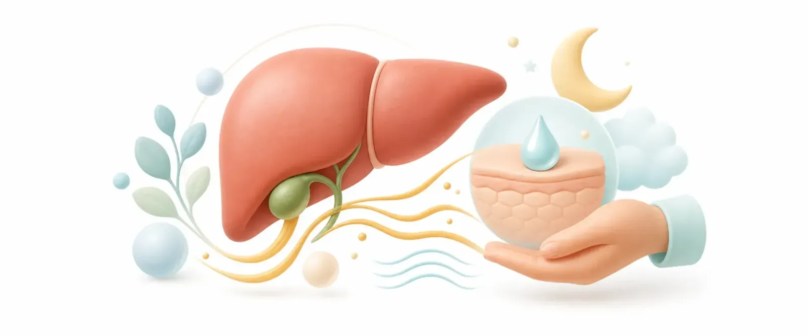 Chronic liver disease-associated pruritus medical illustration