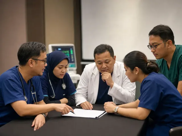 Tenaga perawatan kritis Indonesia mendiskusikan sebuah kasus klinis